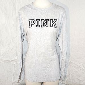 PINK campus logo long sleeve tee
